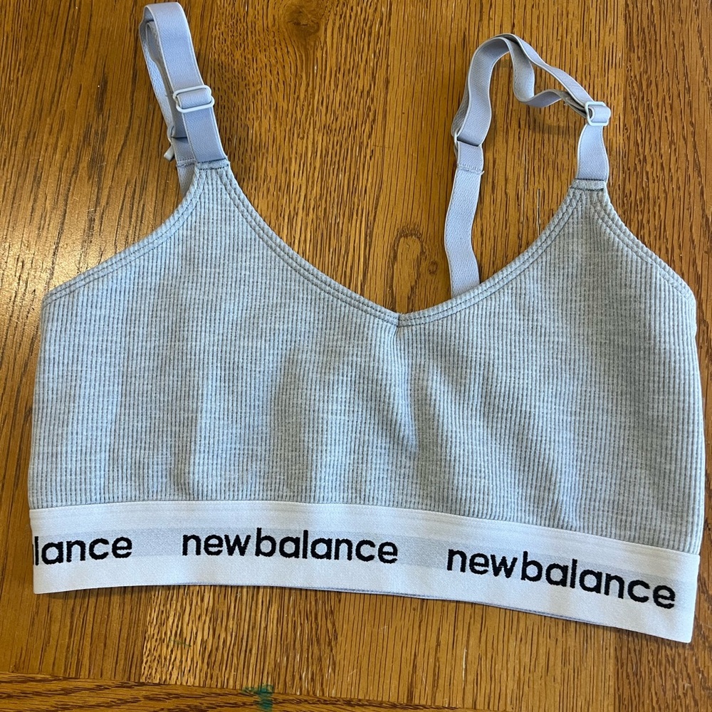 New Balance Women's Light grey  Ribbed Bralette